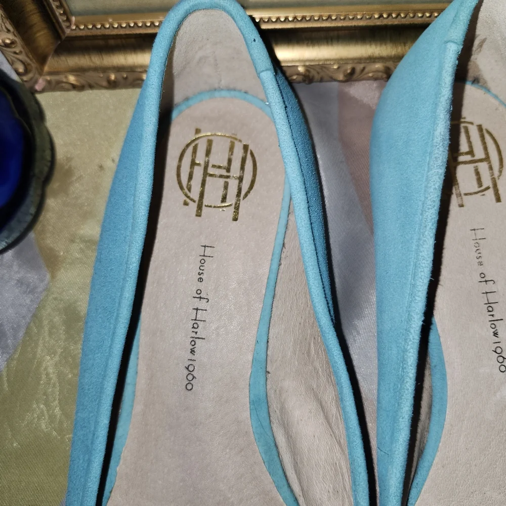 House Of Harlow Embroidered Suede Ballet Flats - Picture 3 of 5